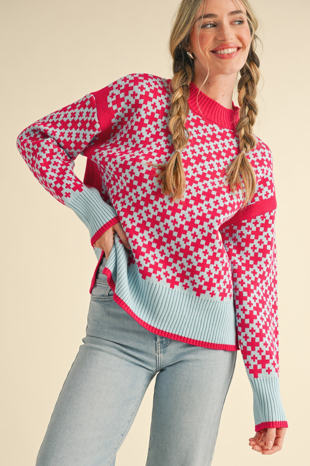 Blueberry Hill Mock Neck Sweater