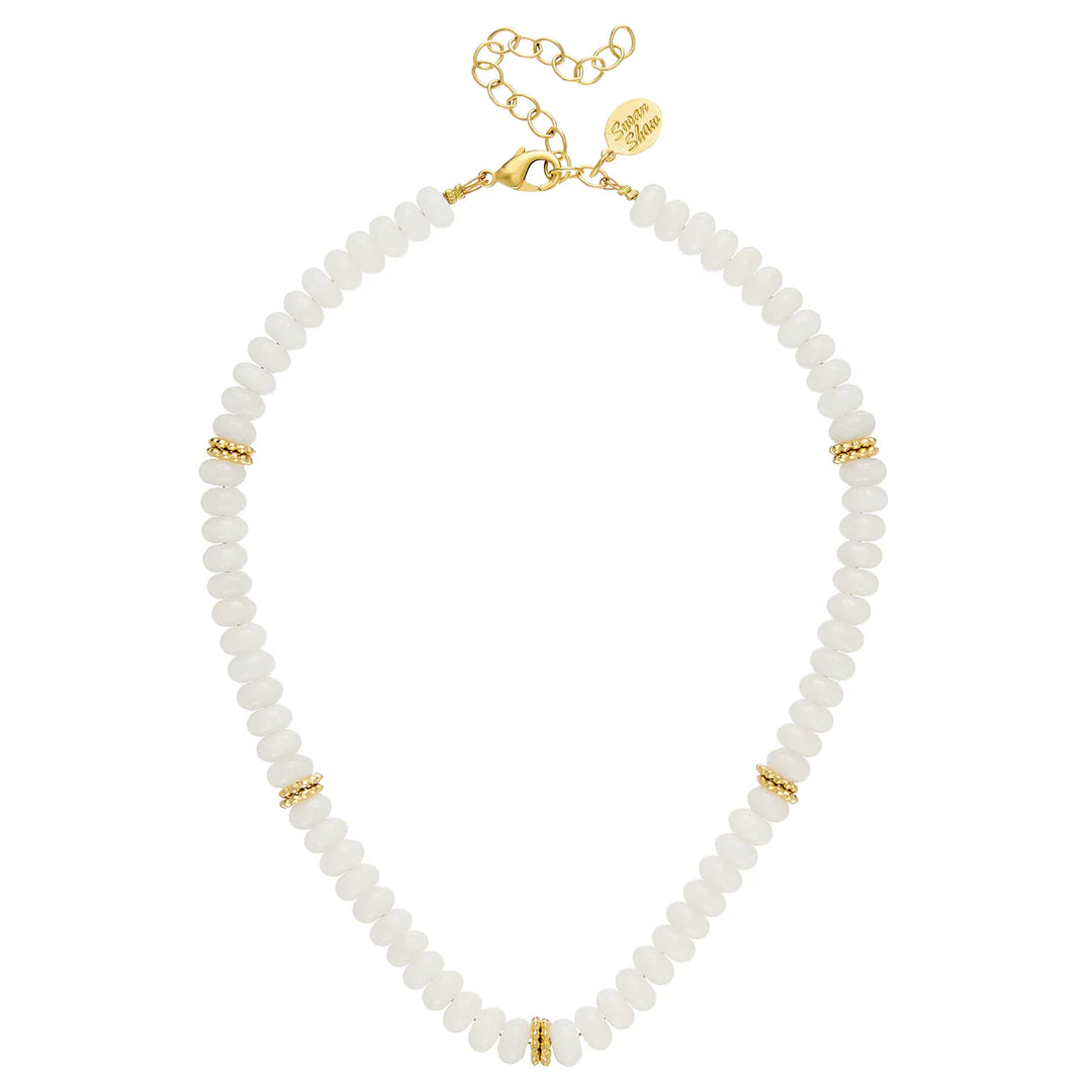 Lolly Necklace - White Peach