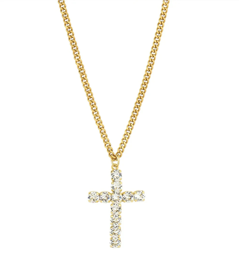 Cross Necklace - Clear