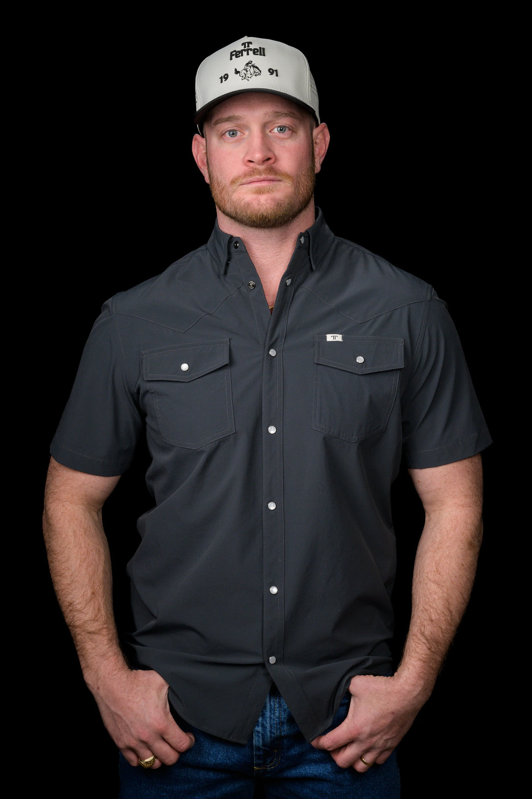 Ferrell Short Sleeve Snap - Grey