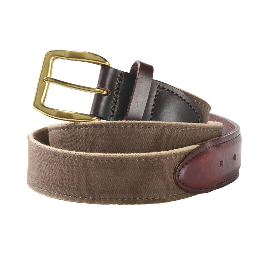 Waxed Canvas Belt - Brown