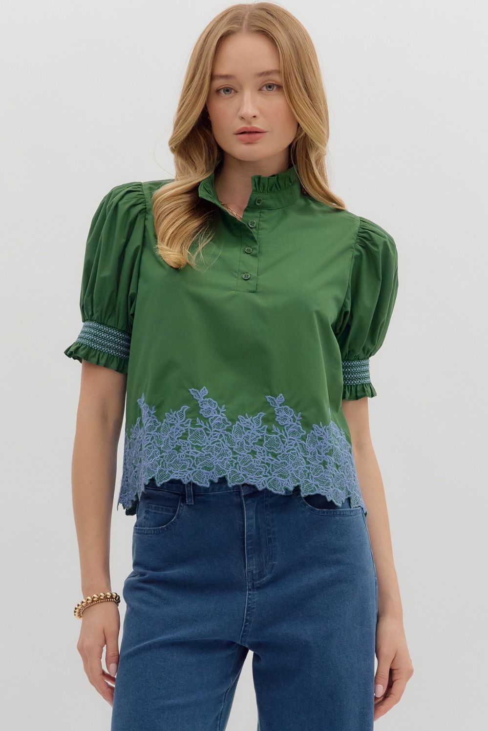 Summer Meadow Ruffle Top