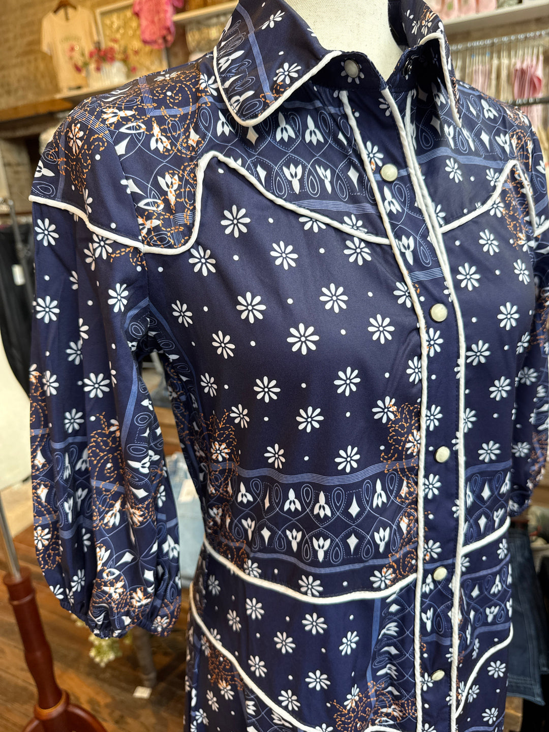 Blue & Western Dress