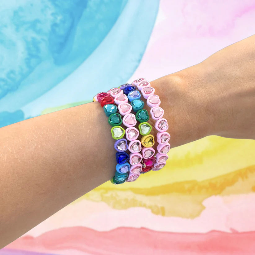 Rainbow Enamel Heart Bracelet