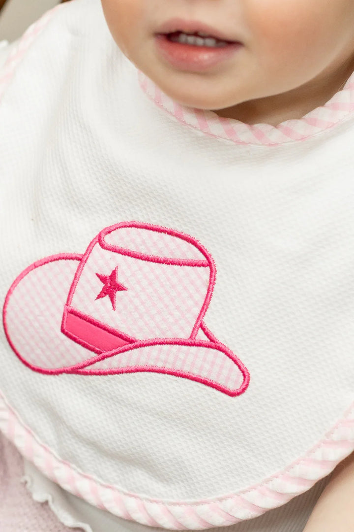 Applique Basic Bib - Cowgirl Hat