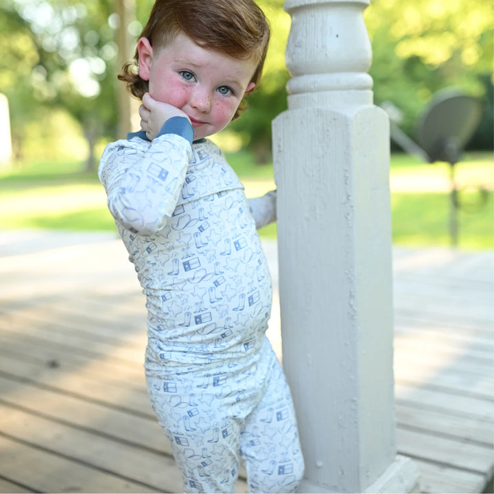 Boy's Wild West Lounge Set - Blue