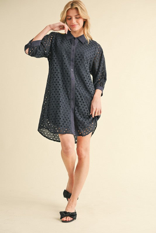 Timeless Navy Lace Dress