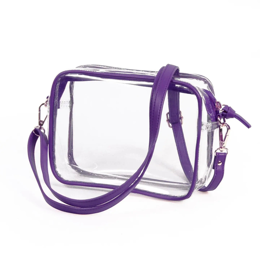 Clear Game Day Purse - Purple