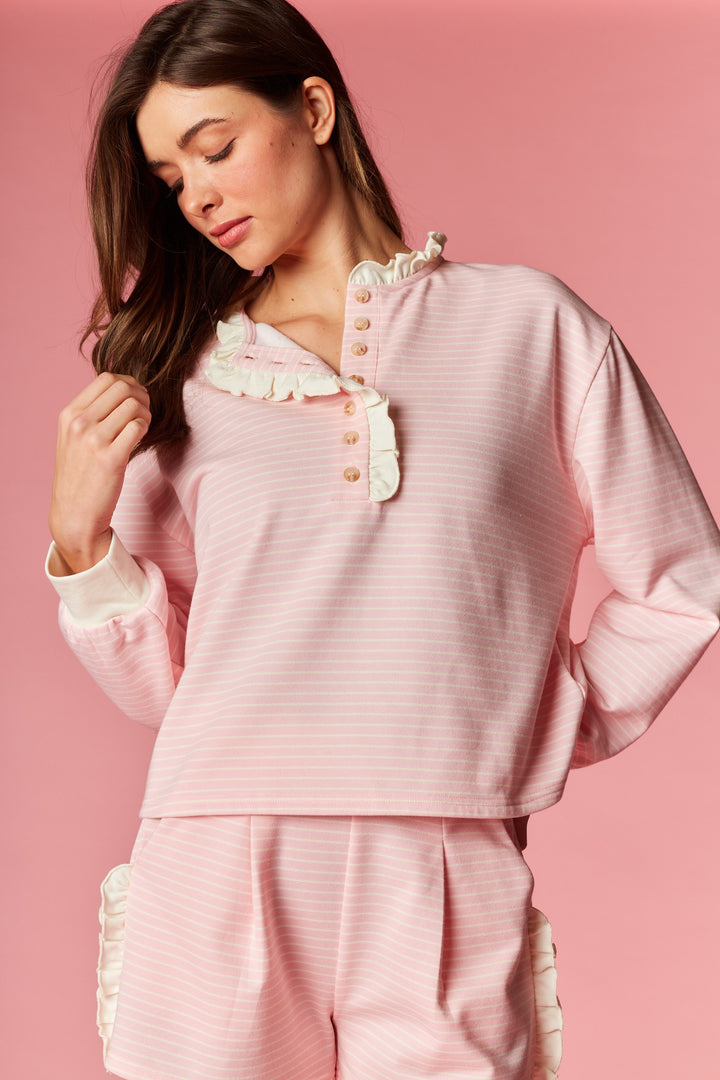 Prep-School Pink Stripes Set