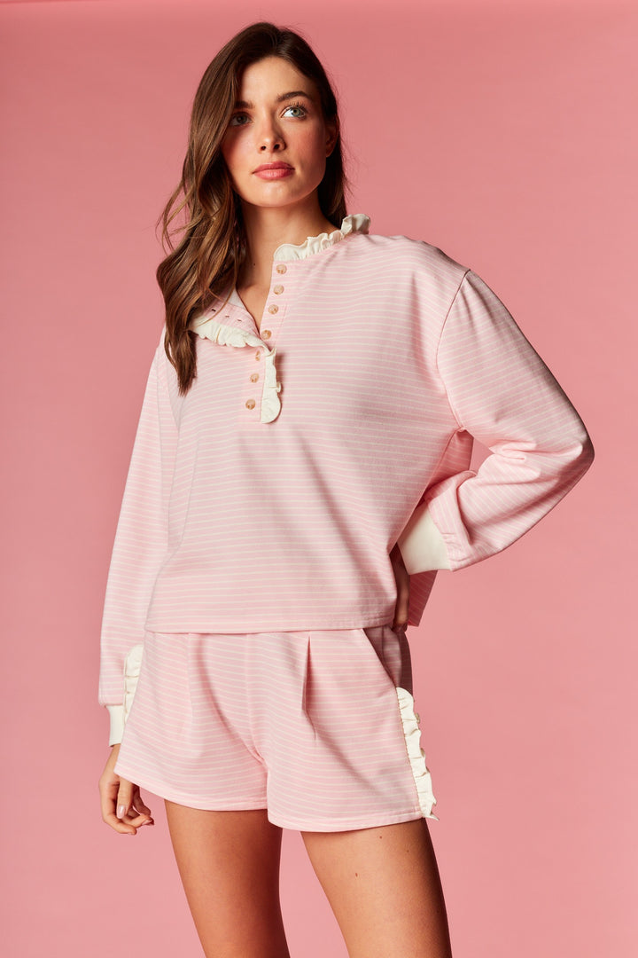 Prep-School Pink Stripes Set