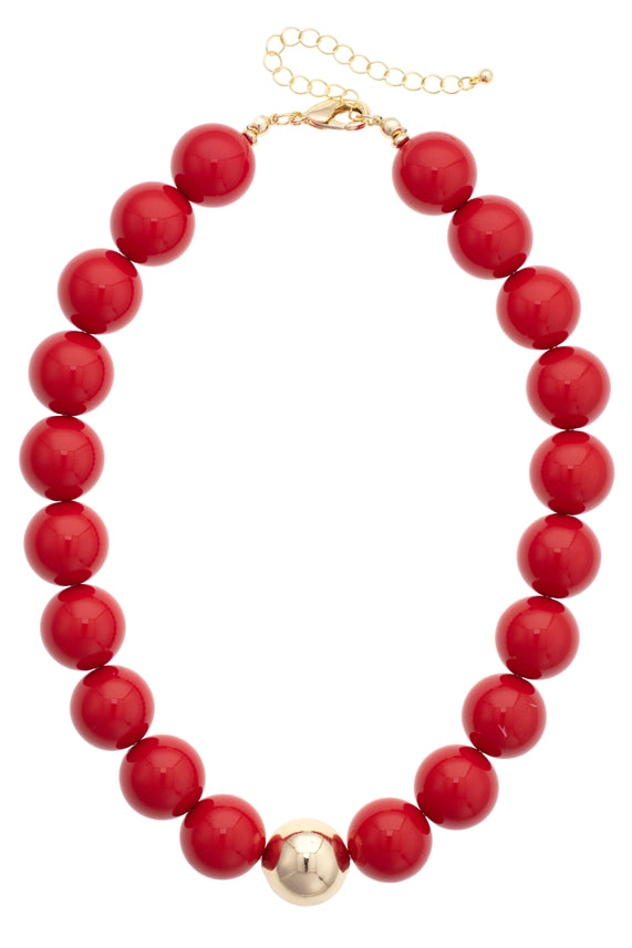 Marjorie Game Day Gumball Beaded Necklace