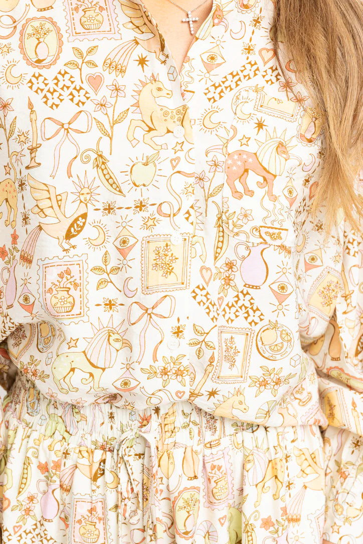 Magical Storybook Button Up Top