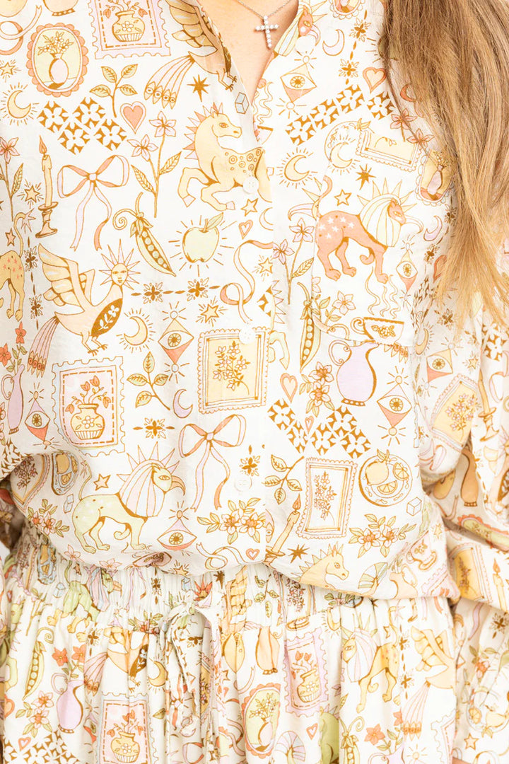 Magical Storybook Button Up Top