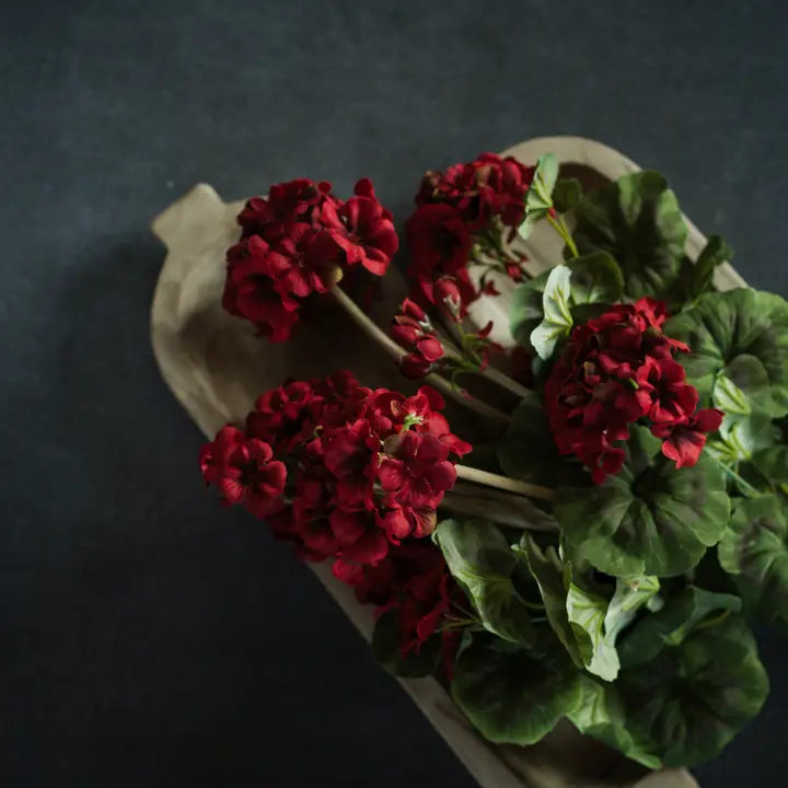 19.5" Red Geranium Bush
