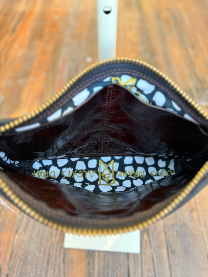 Midnight in Paris Collection | Sophie Crossbody | Noir Suede + Chocolate Truffle