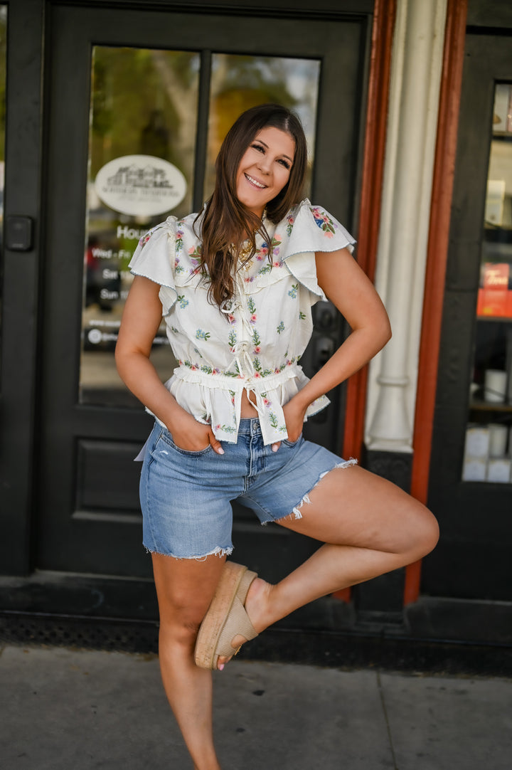 Romey Top - Wild Meadow Embroidery