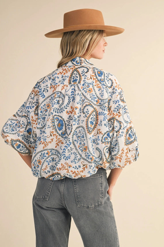 Paisley Bubble Top