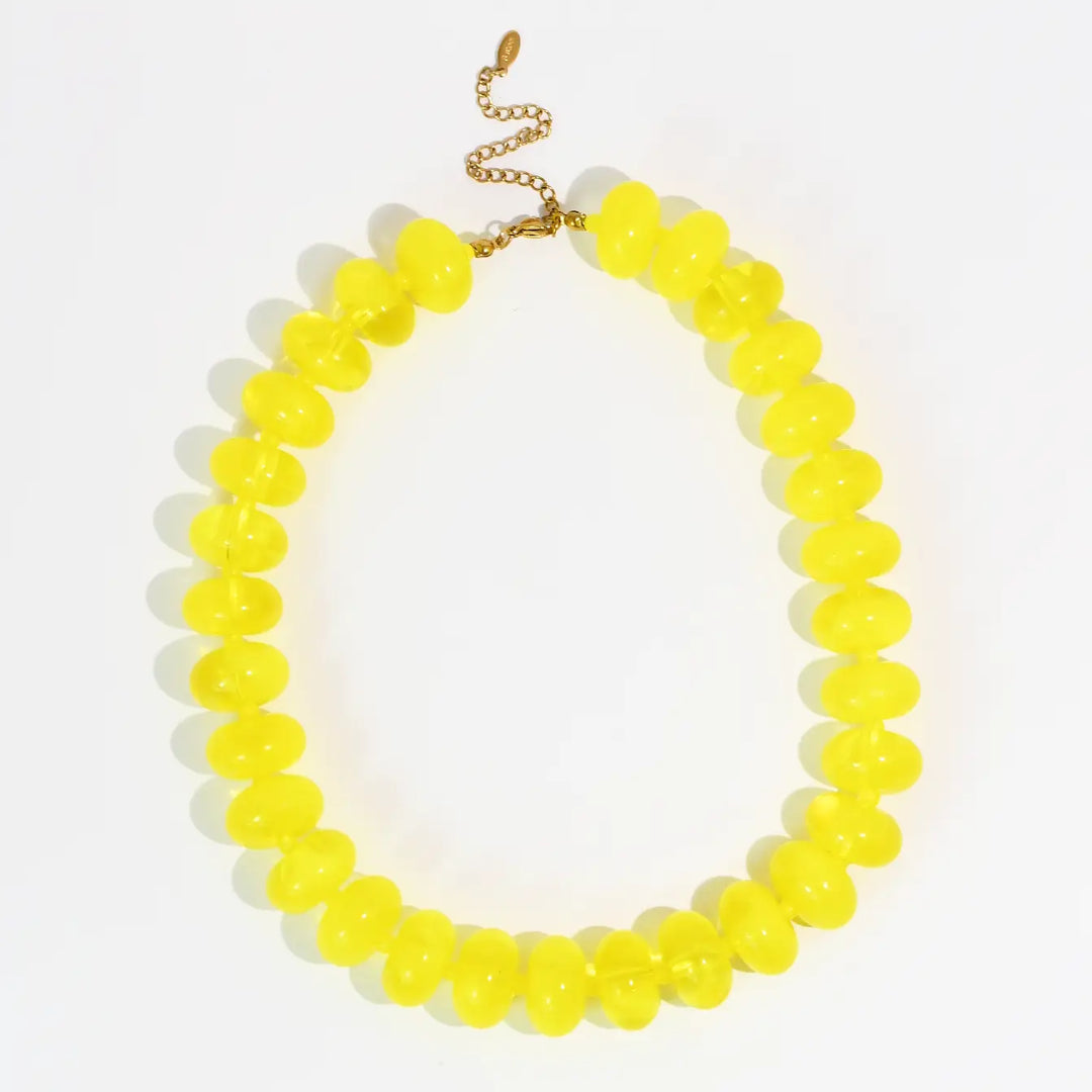 Sugar Bead Necklace - Yellow