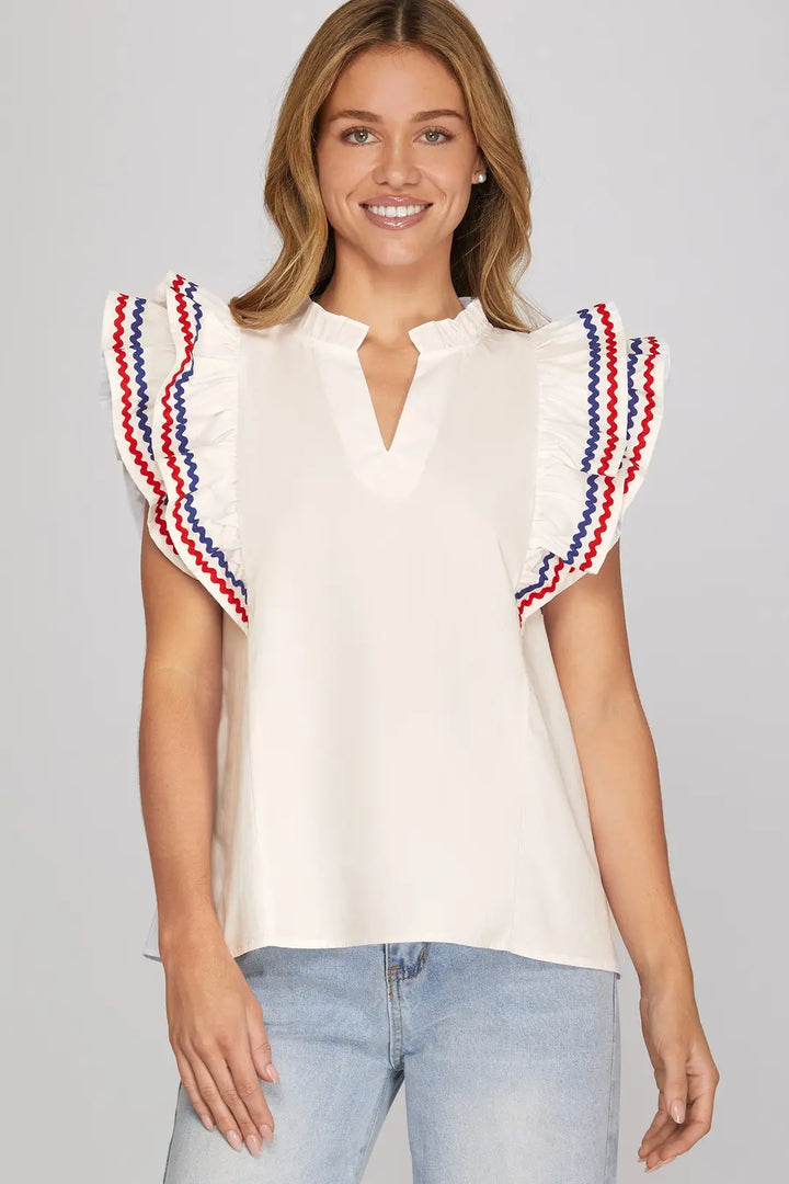 The Liberty Flutter Sleeve Top
