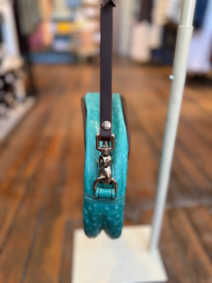 Flicka Crossbody - Cactus Ostrich