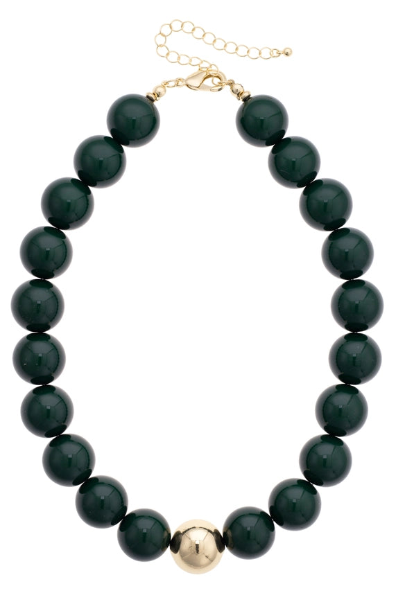 Marjorie Game Day Gumball Beaded Necklace