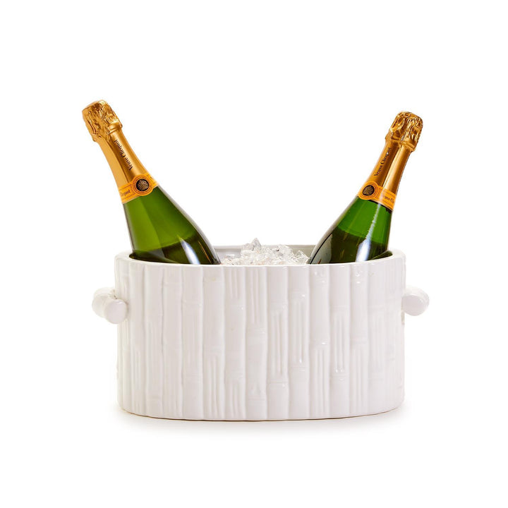 Faux Bamboo Oval Centerpiece