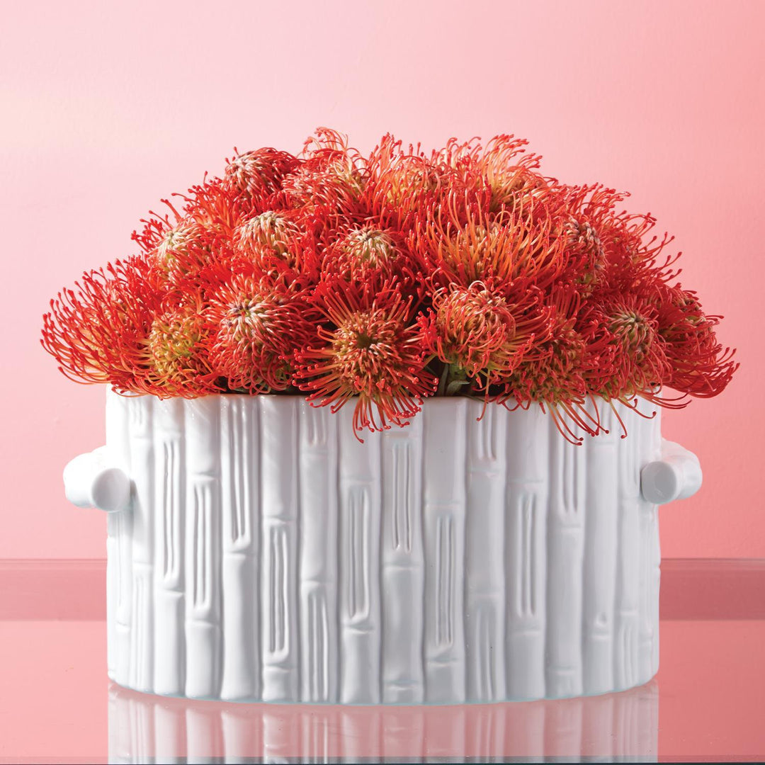 Faux Bamboo Oval Centerpiece