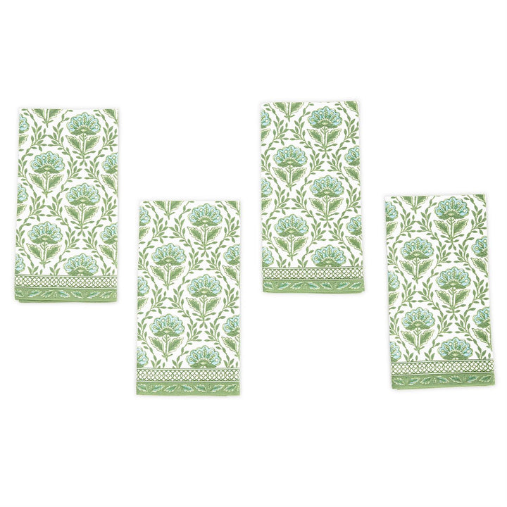 Green Floral Napkin Set