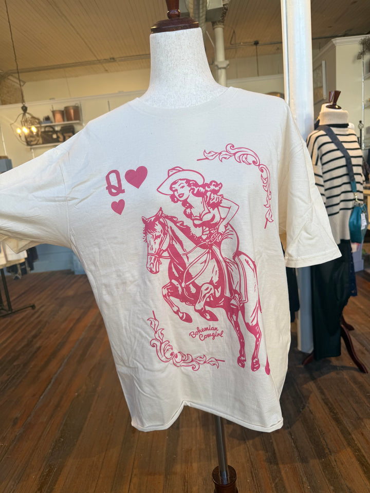 Cowgirl Queen Hearts Tee