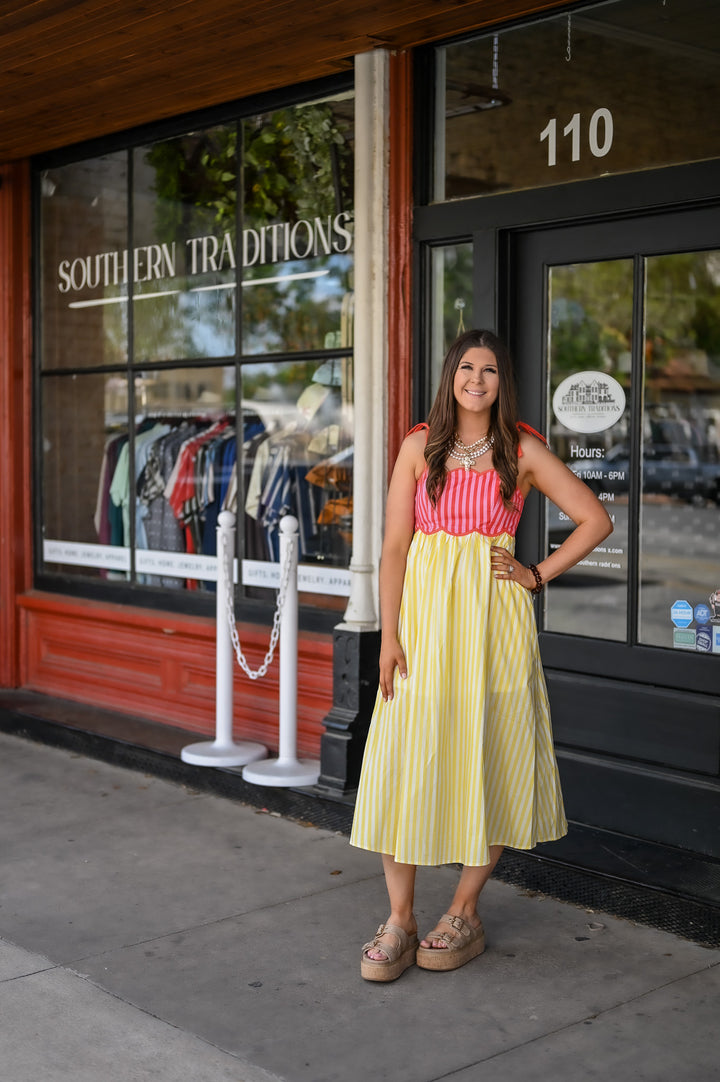Lemonade Stand Midi Dress