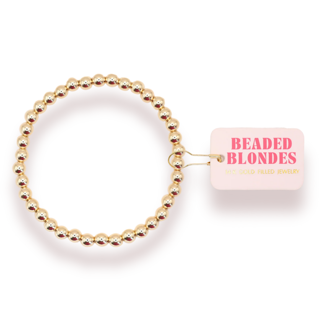 Beaded Blondes 5MM Gold Beaded Bracelet