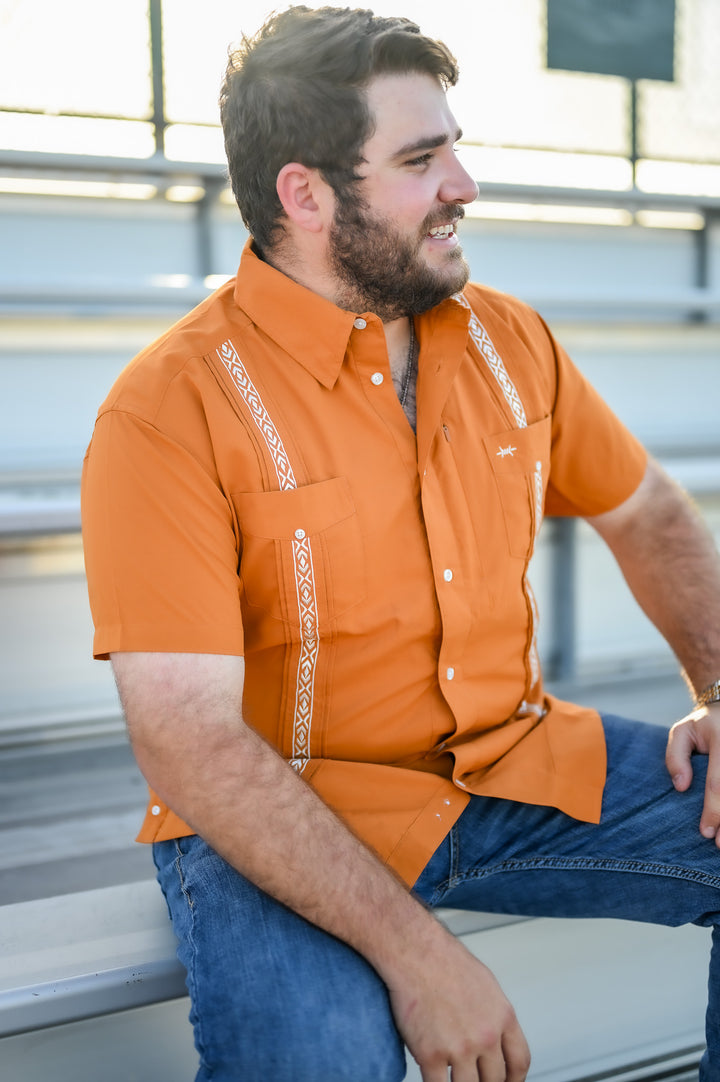 Guayabera Libre - Solid Burnt Orange