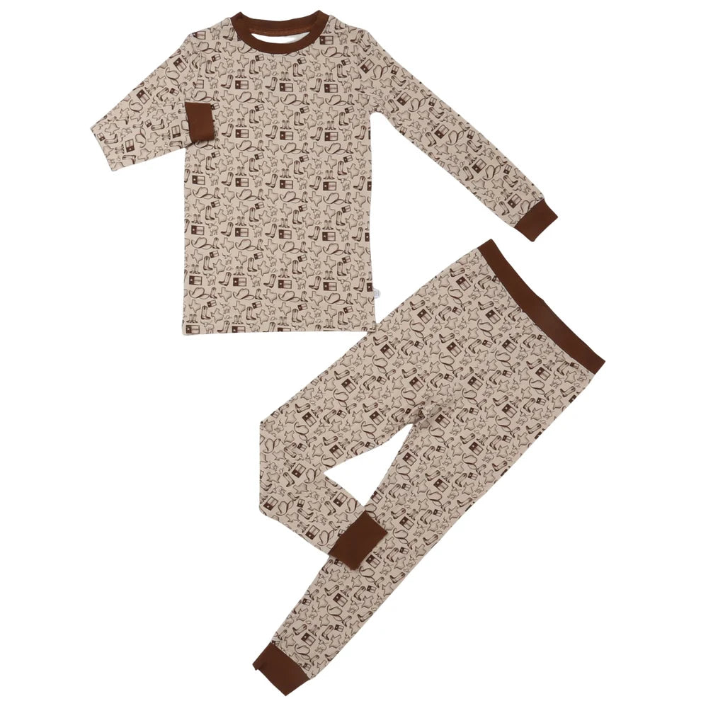 Boy's Wild West Lounge Set - Brown
