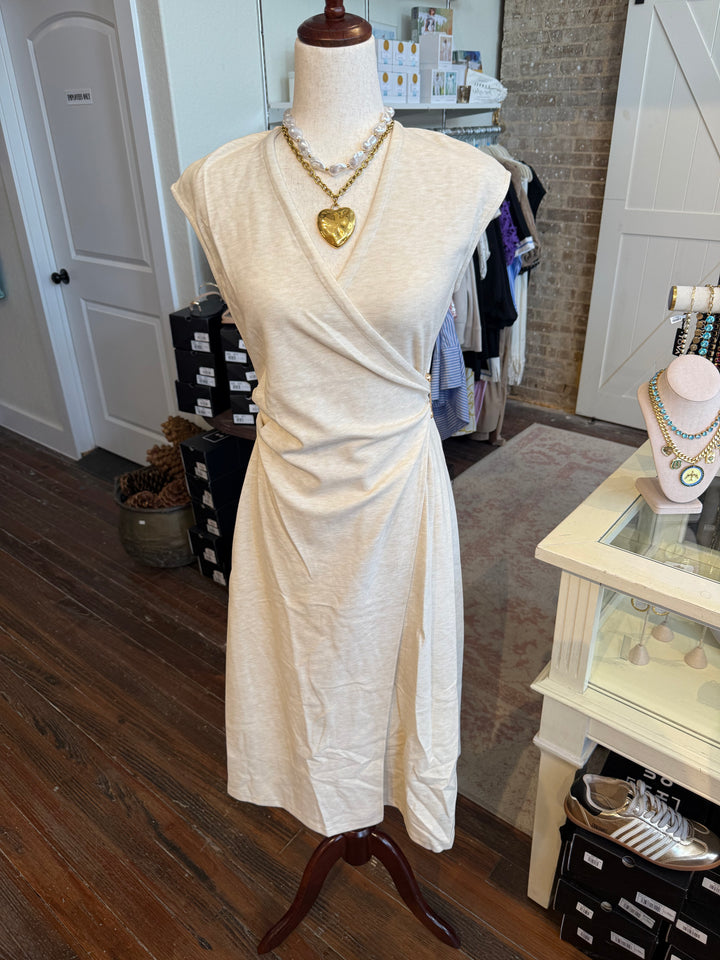 Heather Knit Wrapped Dress