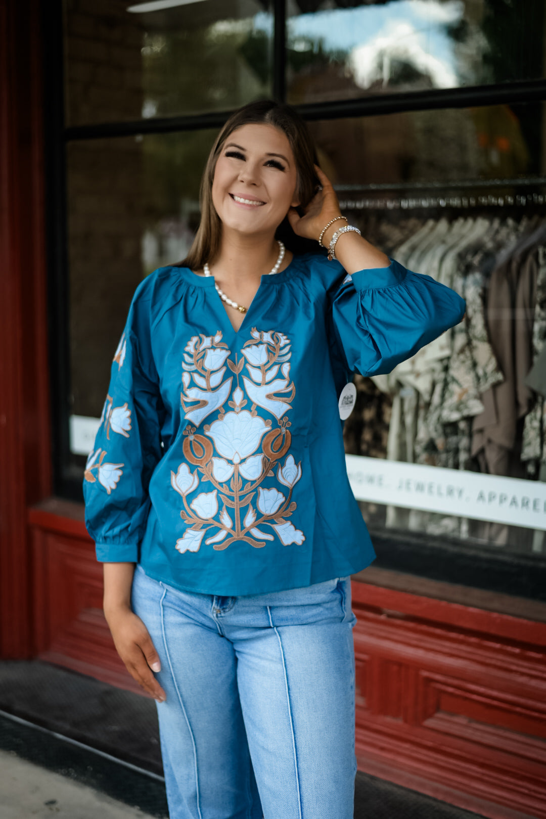 Boho Blossom 3/4 Sleeve Blouse