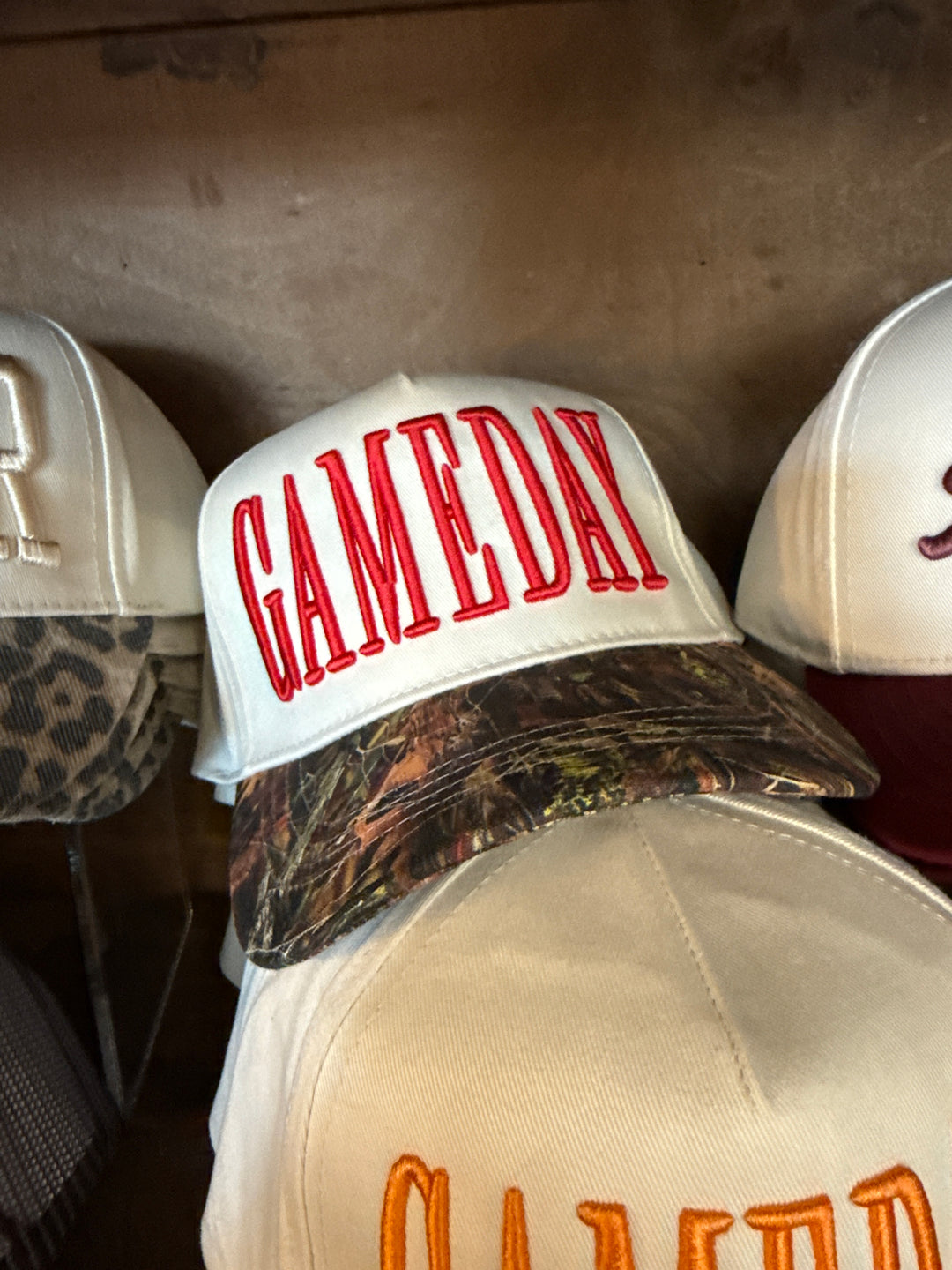 Game Day Camo Trucker Hat - Red