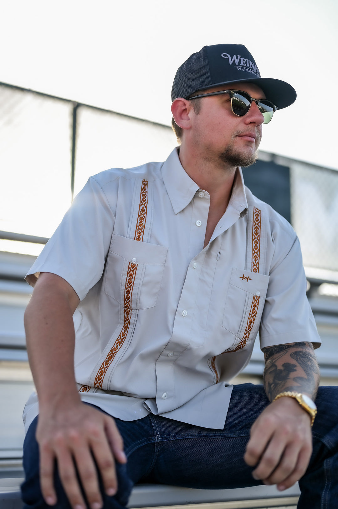 Guayabera Libre - Burnt Orange