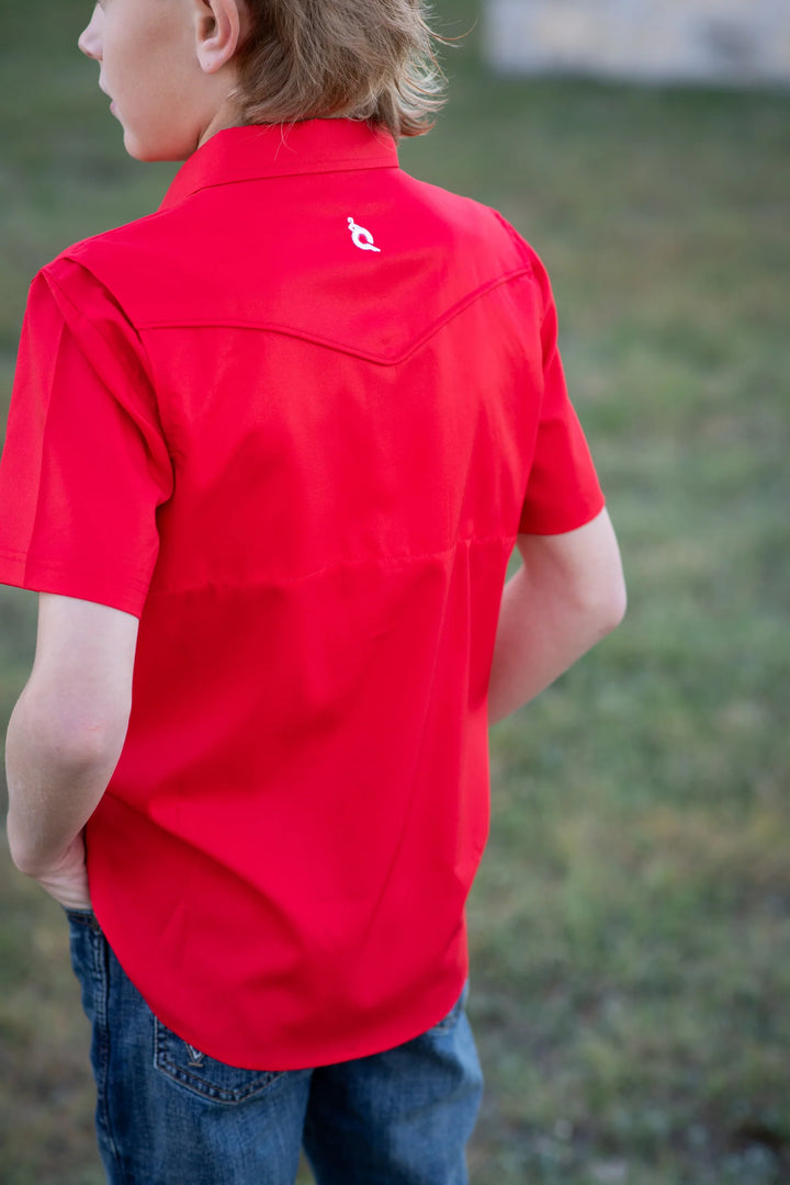 Red Gameday Pearl Snap SS Shirt