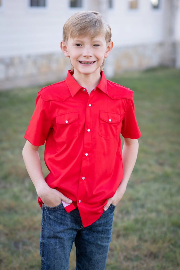 Red Gameday Pearl Snap SS Shirt