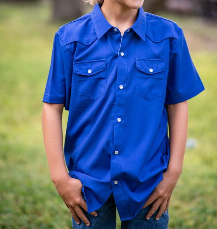 Navy Gameday Pearl Snap SS Shirt