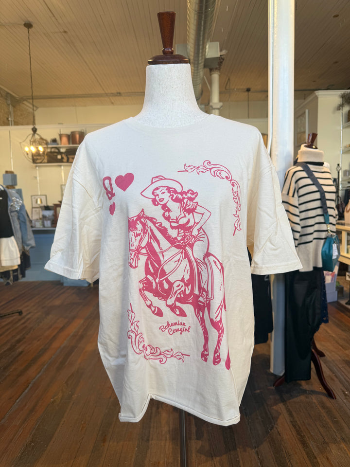 Cowgirl Queen Hearts Tee