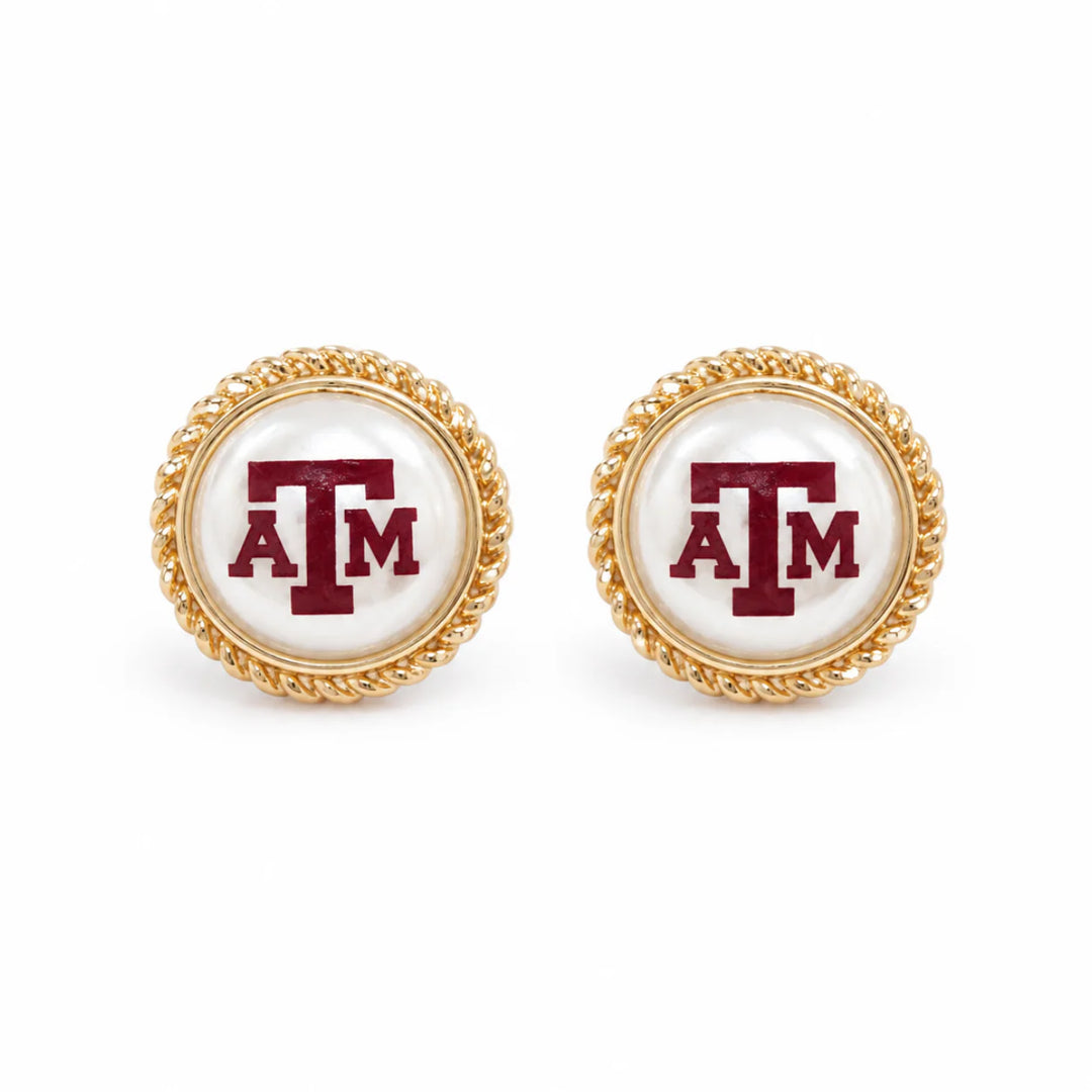 Texas A&M Pearl Studs