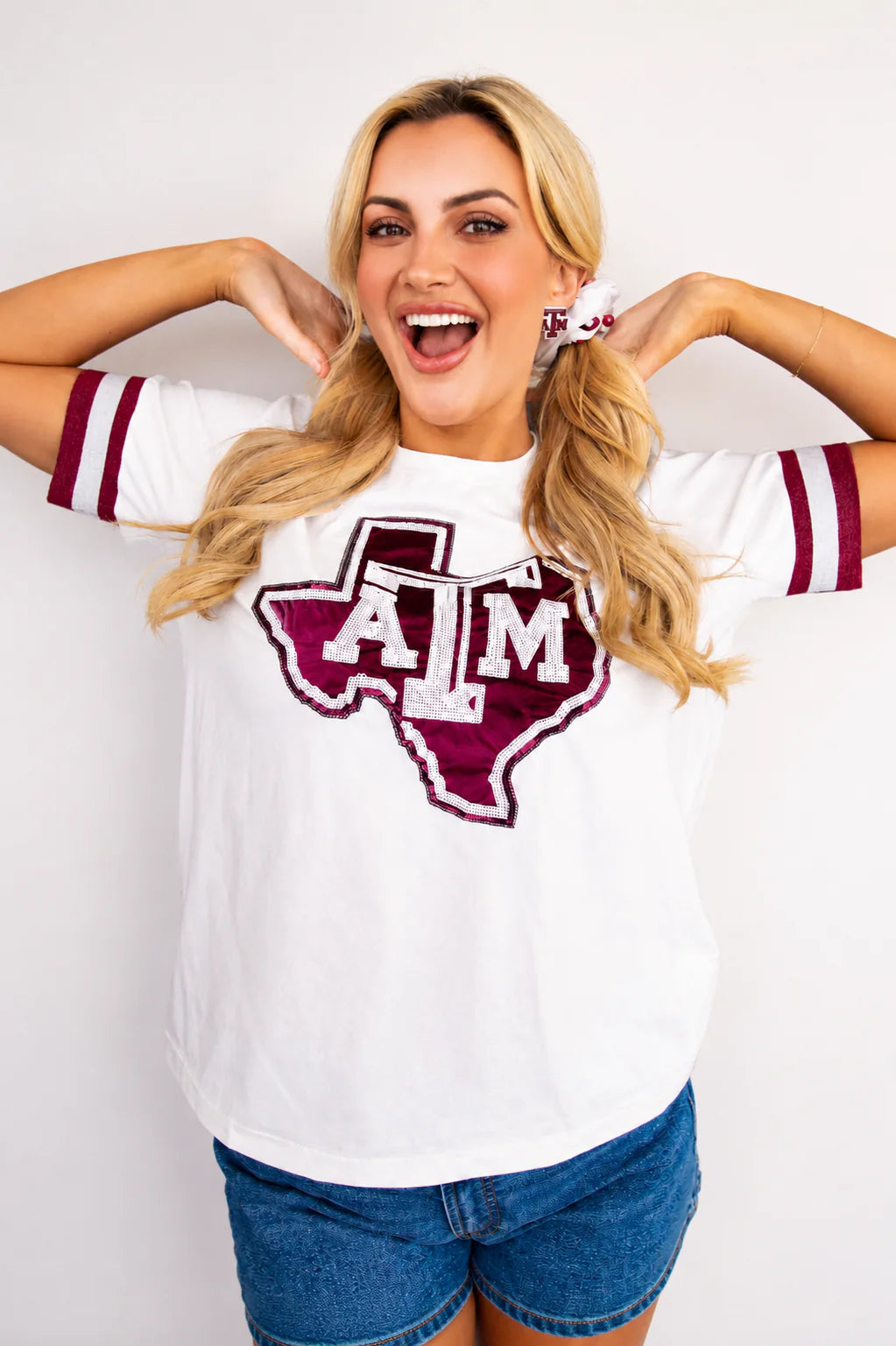 Texas A&M Sparkle Logo T-Shirt