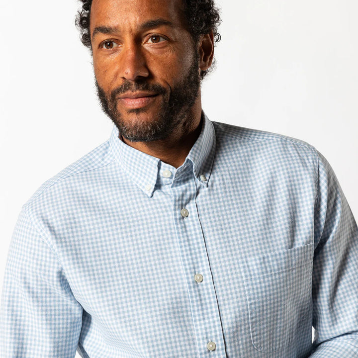 Cotton Oxford Sport Shirt - Glacier Blue