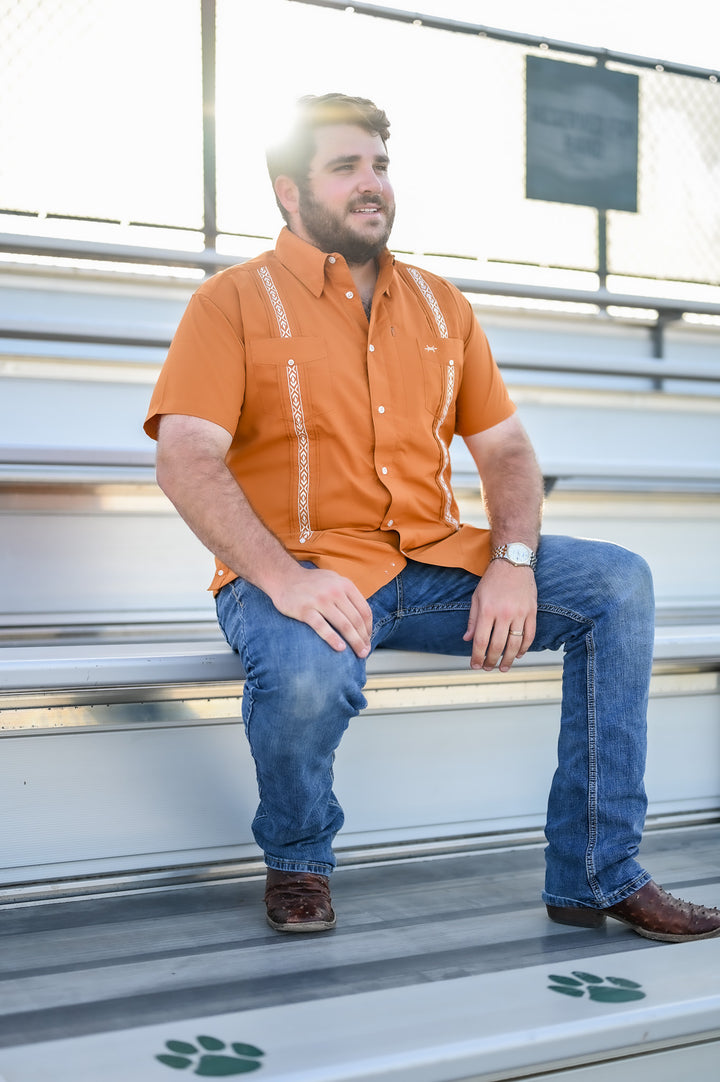 Guayabera Libre - Solid Burnt Orange