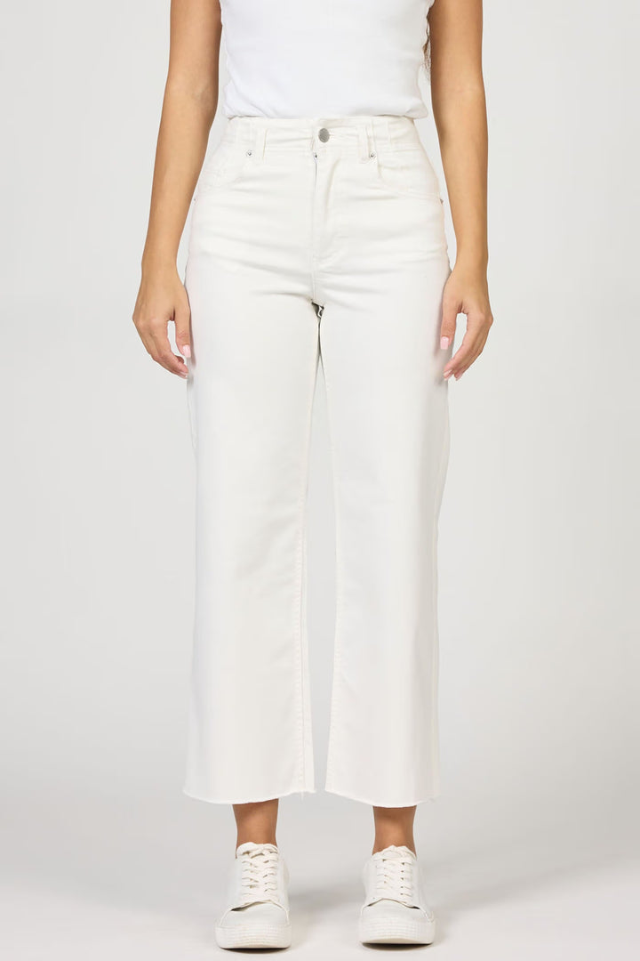 Dear John - Holly White Raw Hem