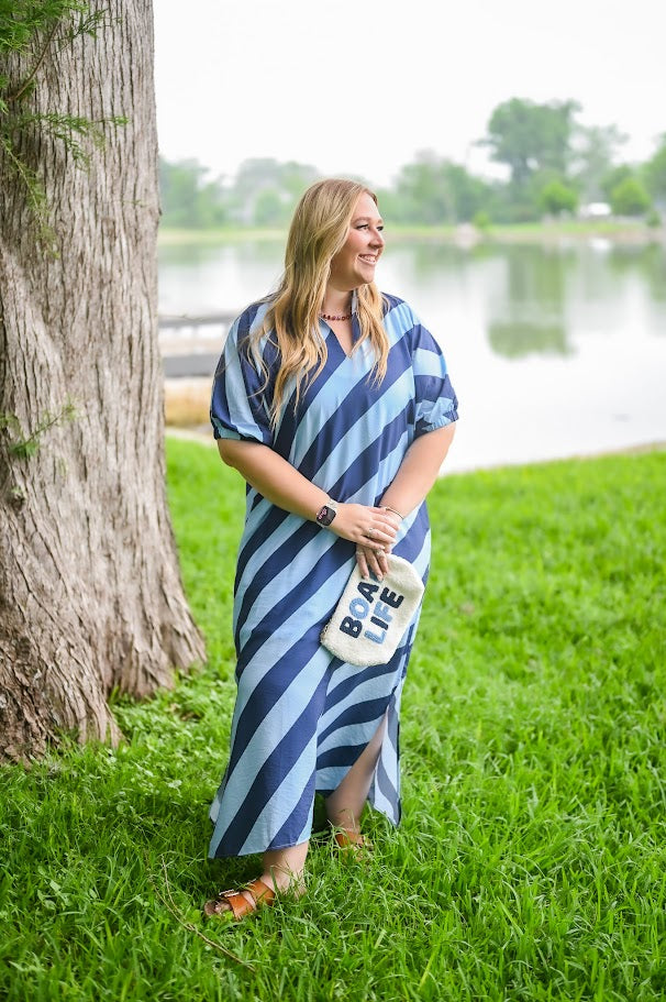 Country Club Kaftan Maxi - Navy