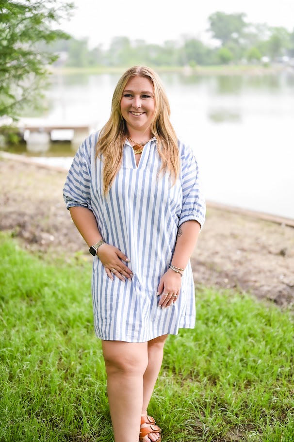 Charlotte Sky Ten Stripe Dress