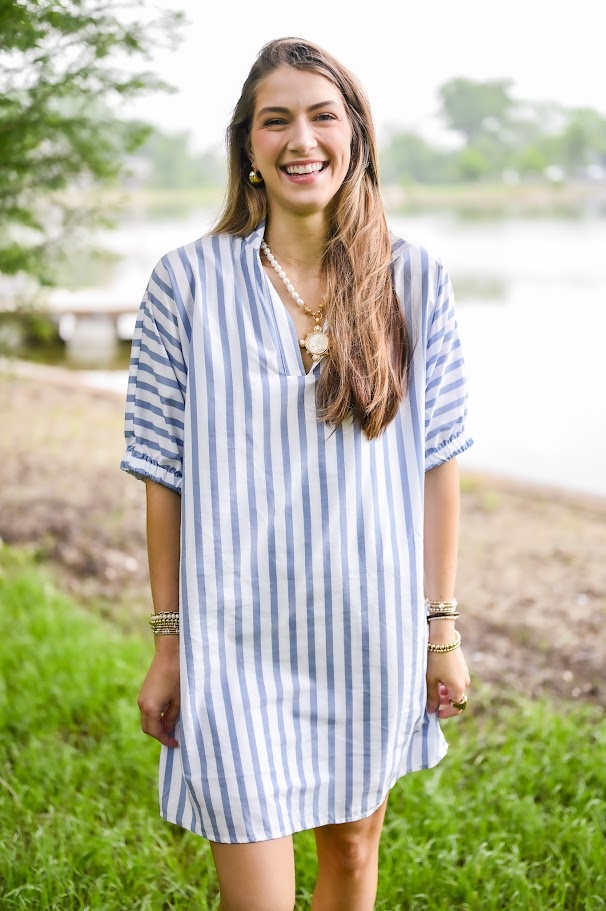 Charlotte Sky Ten Stripe Dress