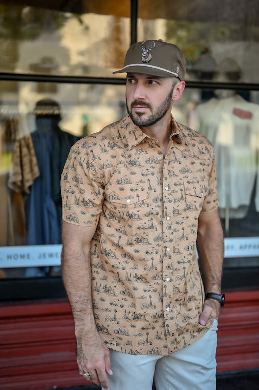 Signature Pearl Snap - TX Toile